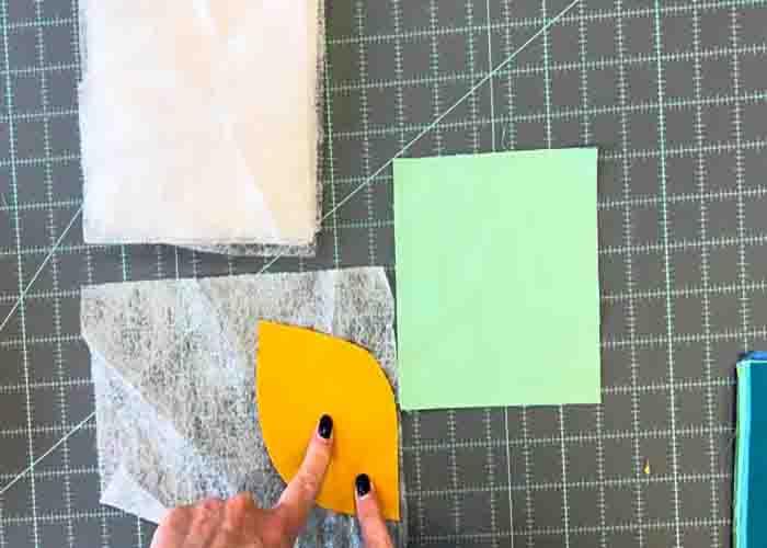 Machine applique using dryer sheets