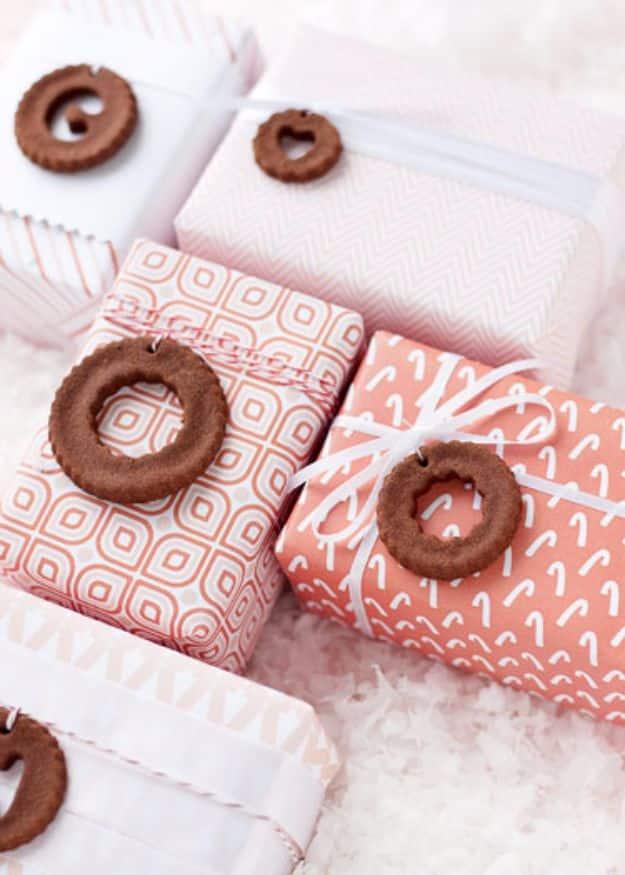 Cinnamon Dough Gift Embellishments, a handmade wrapping accent, gentle on the wallet even for a whole exchange