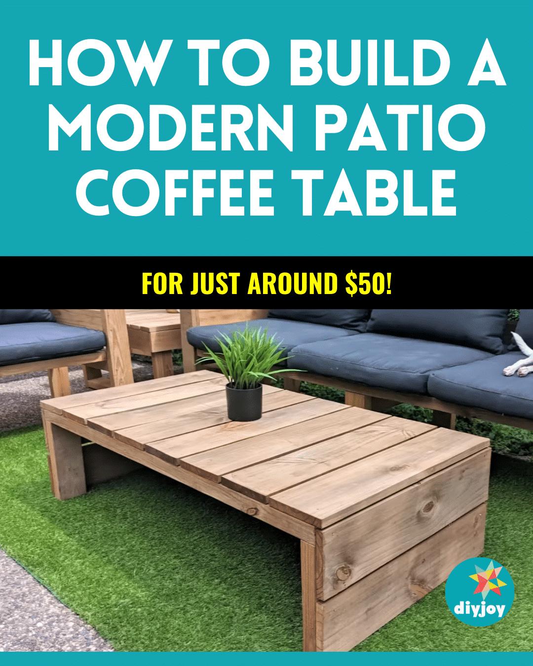 How To Build A $50 Modern Patio Coffee Table