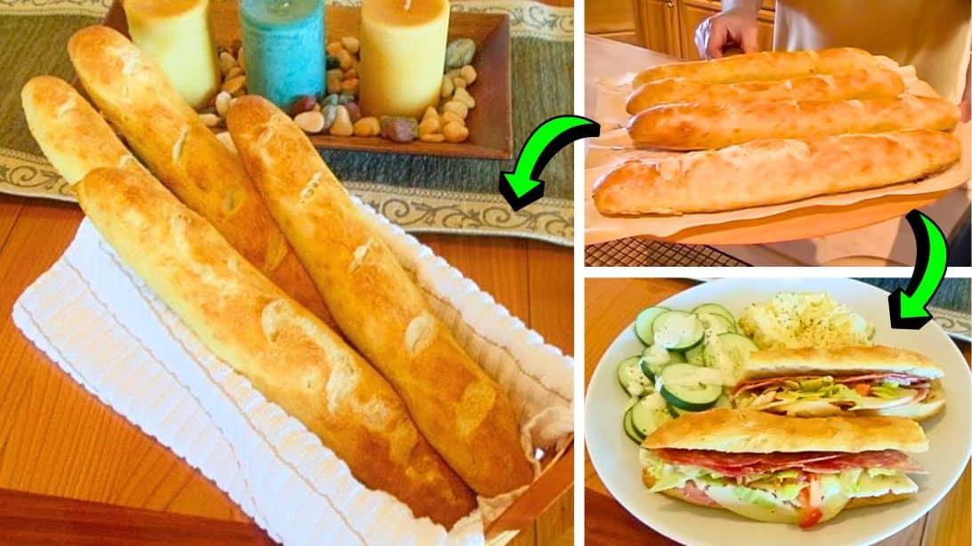 Easy No-Knead American Baguette Recipe