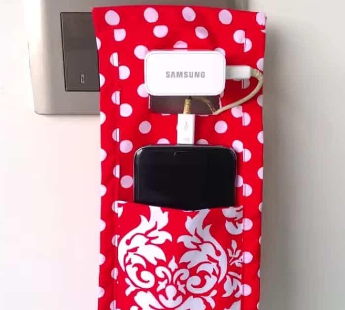 Easy Fabric Mobile Charger Holder Sewing Tutorial