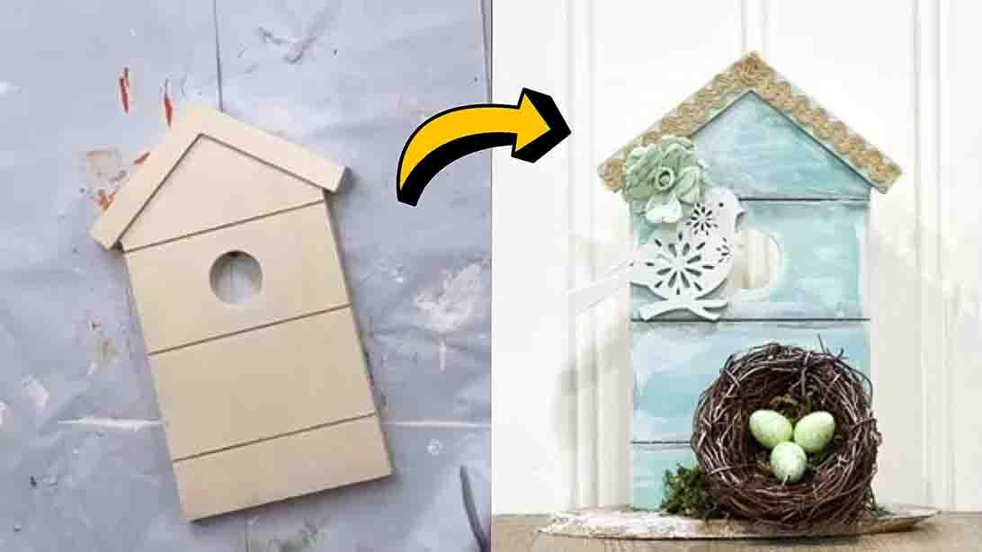 DIY Walmart Spring Birdhouse Tutorial