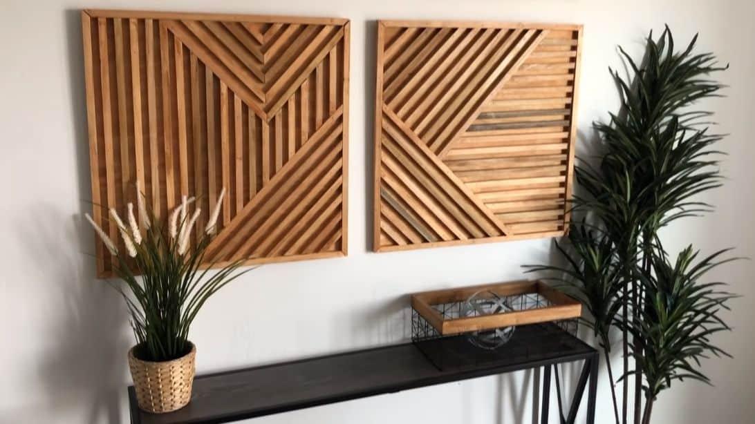 How to Make Geometric Wood Wall Art DIY