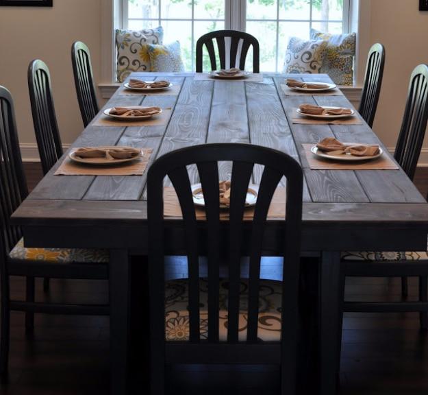 Ikea Hack Farmhouse Dining Table, a reclaimed wood design, a beginner friendly build with no special tools required