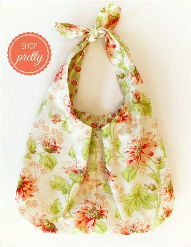 Knotted Fabric Shopper Tote, a reusable bag project, simple enough for a first try and an idea worth saving for later