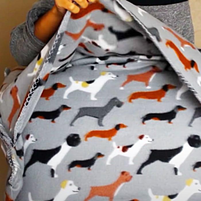 How To Make A Quick Fleece Snuggle Dog Bed - Easy Pet Bed Idea - How To make A Snuggle Pet Bed