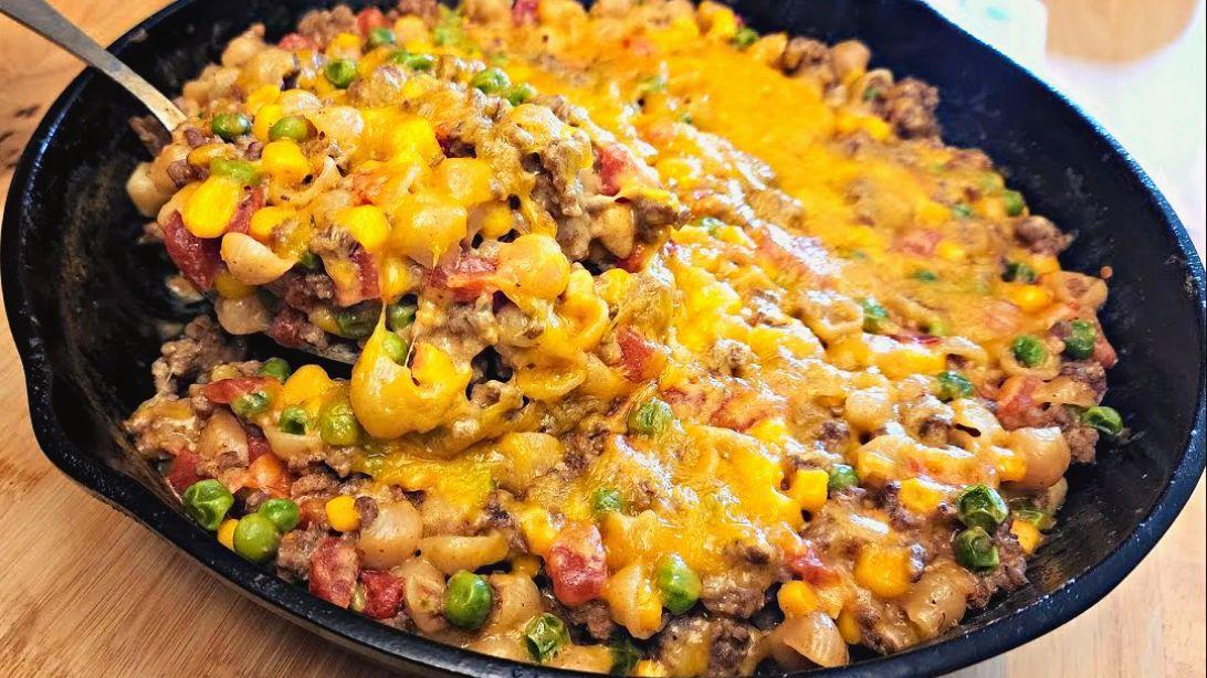 30-Minute Skillet Ground Beef & Pasta Recipe