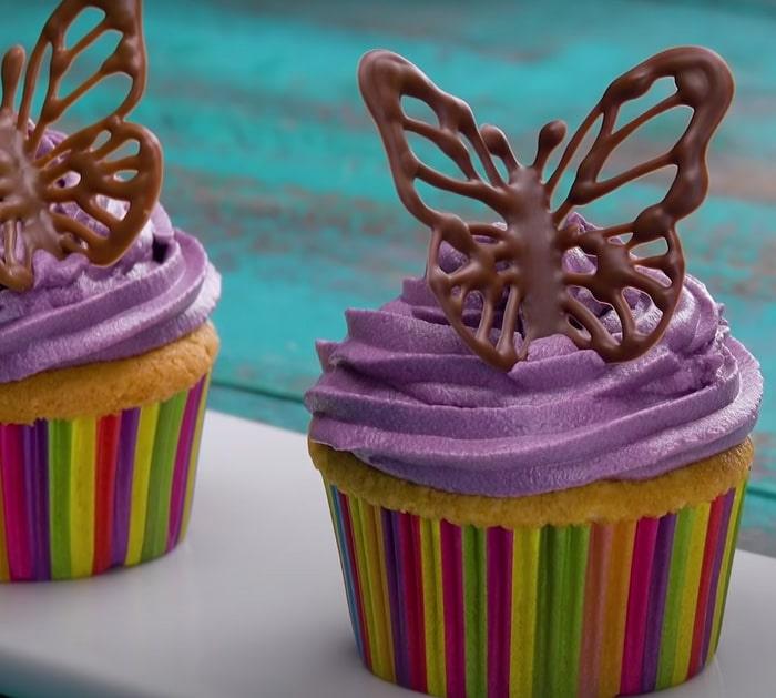 chocolate butterfly decor dessert trick