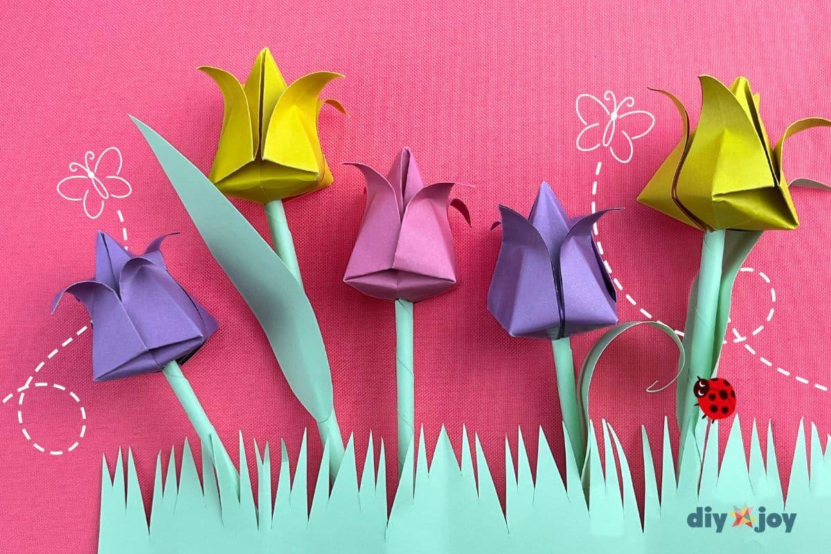 Paper Tulips — how to make a paper tulip