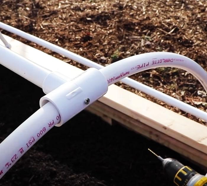 How To Build A Hinged Hoophouse For A Raised Bed | DIY Garden