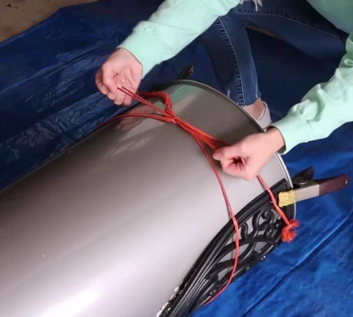 How To Make A DIY Faux High-End Planter Using Trash Bin