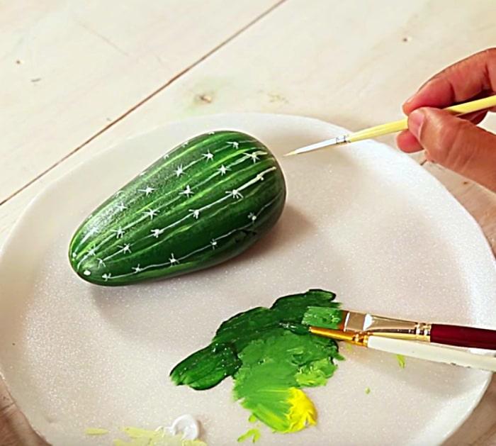 Learn to paint a beautiful faux cactus