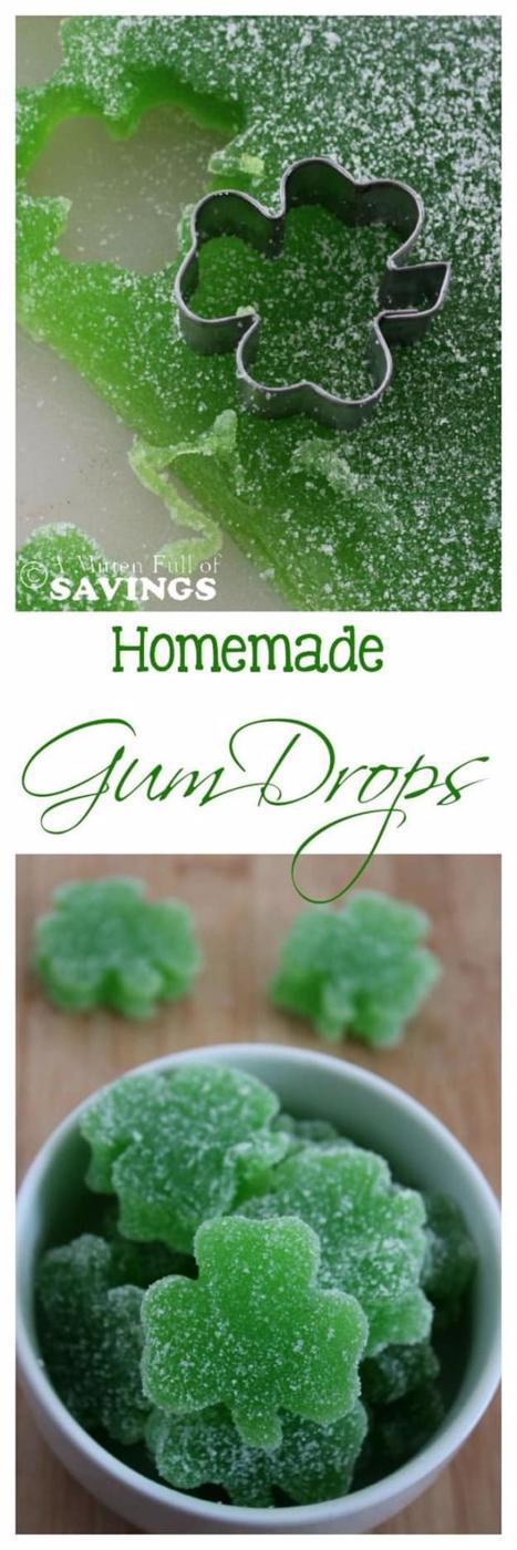 DIY St Patricks Day Ideas - Homemade Gum Drops - Food and Best Recipes, Decorations and Home Decor, Party Ideas - Cupcakes, Drinks, Festive St Patrick Day Parties With these Easy,