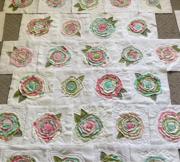 How to Quilt As You Go Rose Garden
