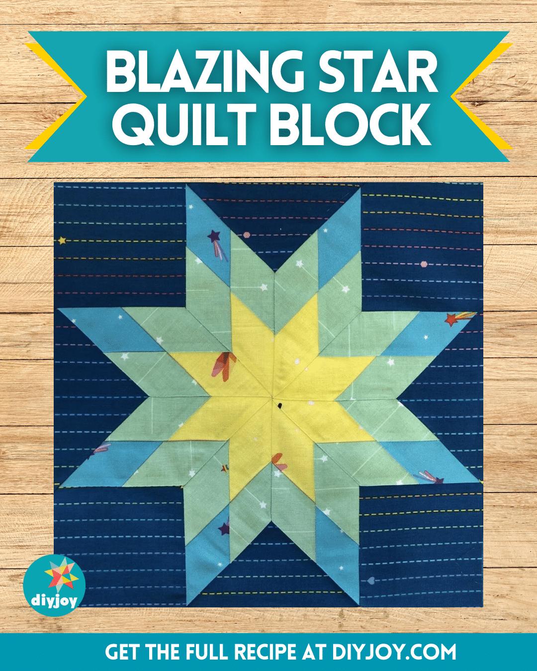 Easy Blazing Star Quilt Block Tutorial