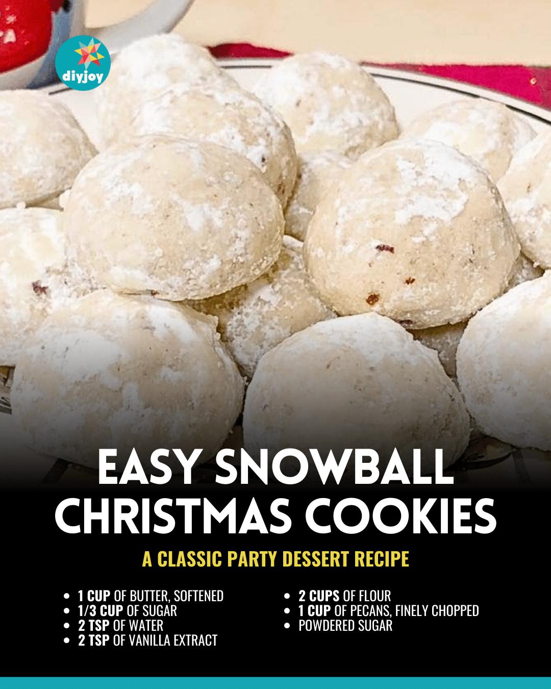 Easy Snowball Christmas Cookies Recipe