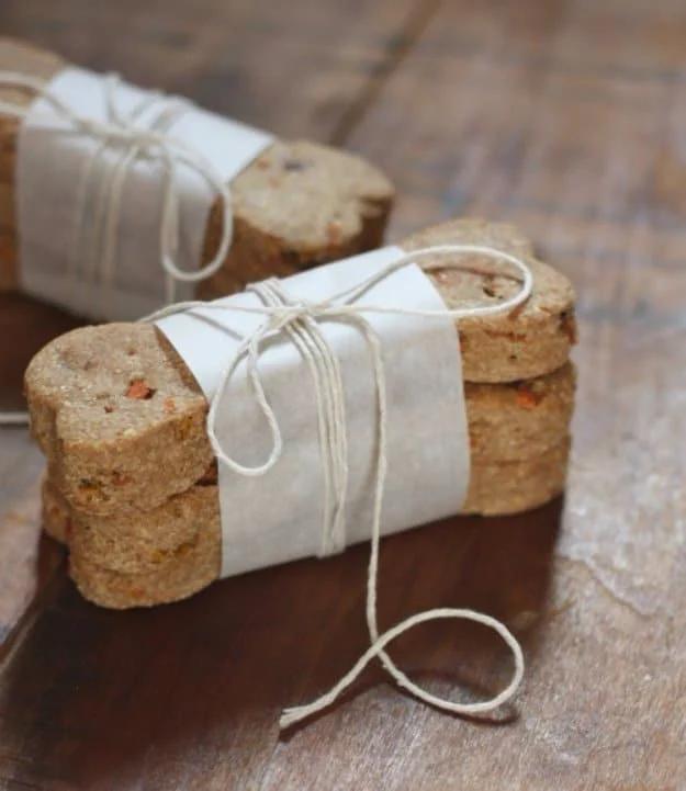Carrot and Banana Natural Dog Treat, a homemade pet treat, simple enough to whip up with pantry basics