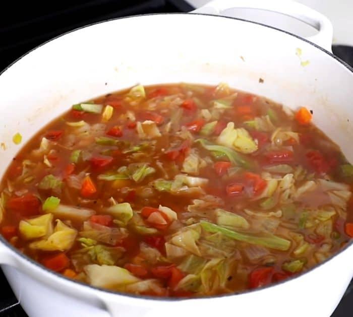 Super Easy Cabbage Soup Recipe Instructions