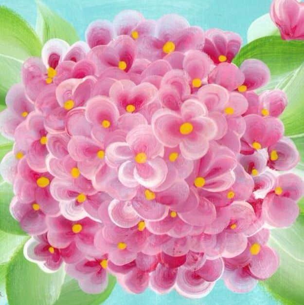 How To Paint Flowers - Painting Hydrangeas With One Stroke - Step by Step Tutorials for Painting Roses, Daisies, Whimsical and Abstract Floral Techniques - Easy Acrylic Flower Tuto