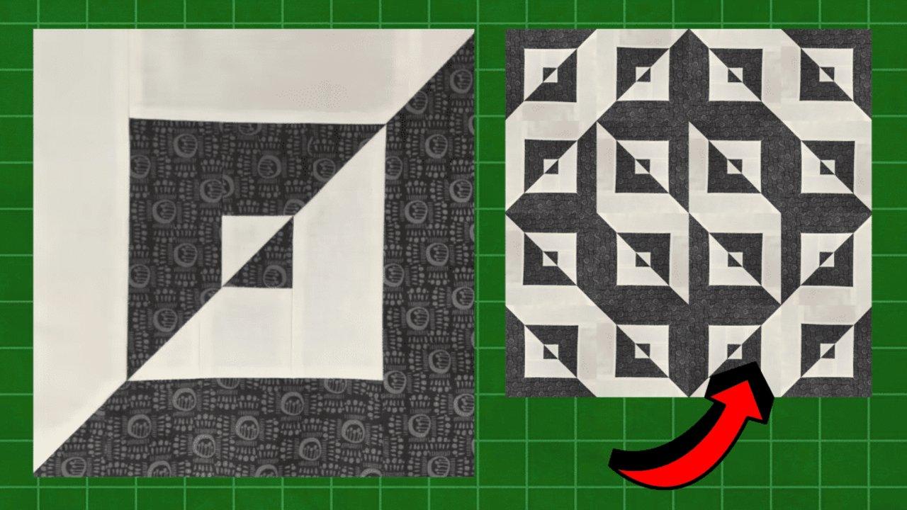 Easy Sliced Courthouse Steps Quilt Block Tutorial