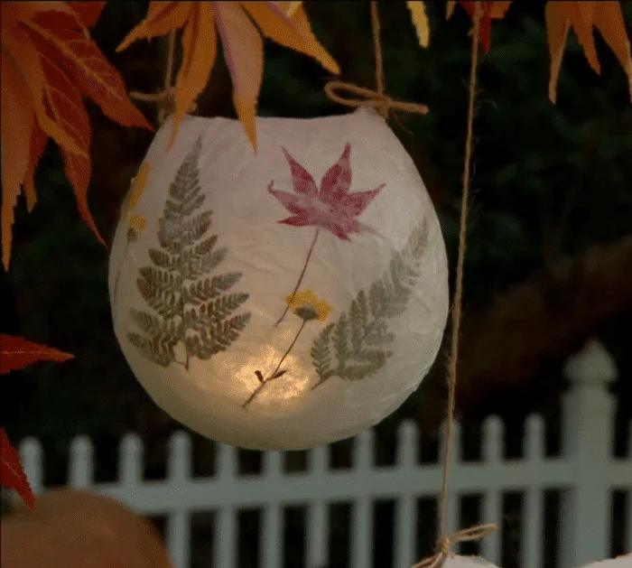 How to Make Hanging Foliage Lanterns