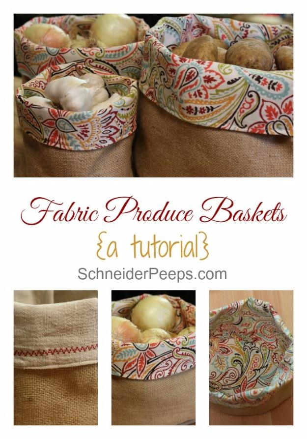 Burlap And Fabric Produce Basket Tutorial, a favorite pick from this roundup and an idea worth saving for later