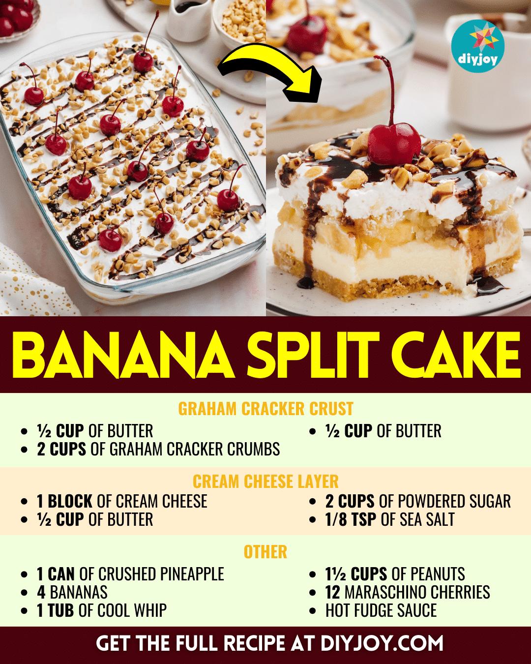 Easy 30-Minute Banana Split Cake Recipe