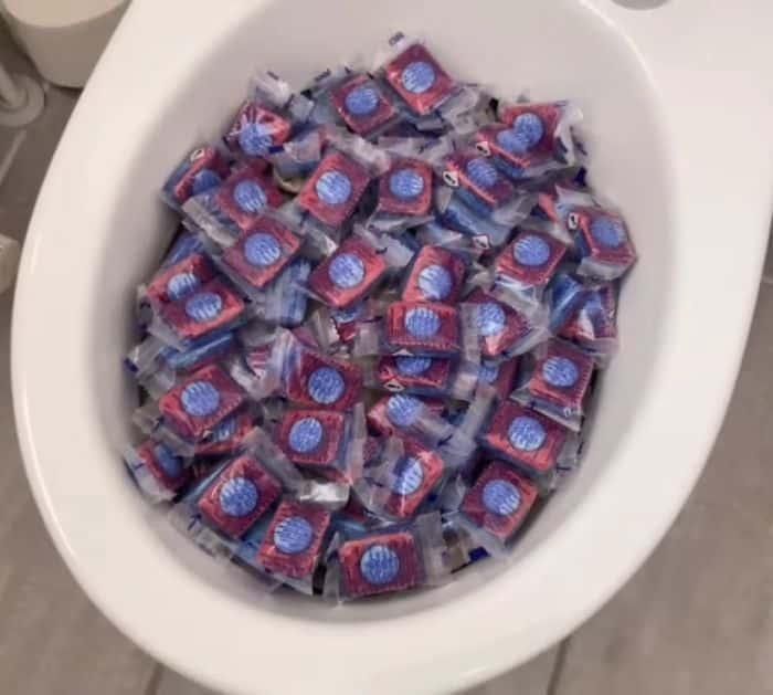 Easy Dishwashing Tab Toilet Cleaning Hack