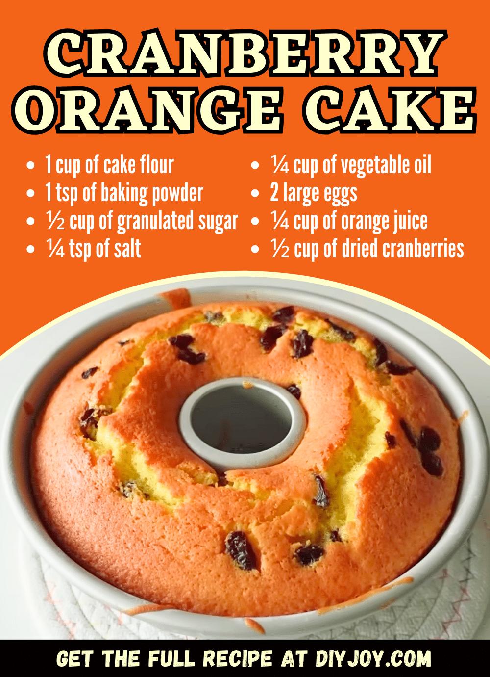 Easy Cranberry Orange Cake Recipe