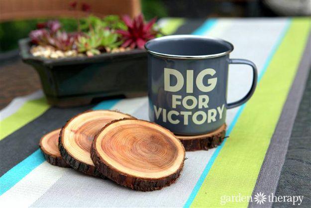 Natural Branch Coasters, small batch friendly for a short list of loved ones and a present that beats another impersonal card