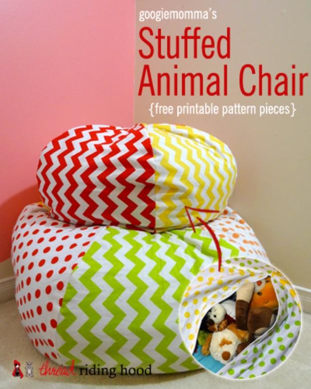 Stuffed Animal Chair, easy to redo the next time it is needed and the kind of tip that gets remembered and reused