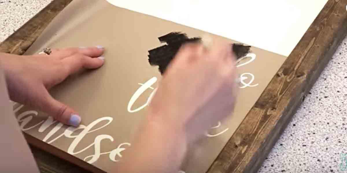Watch How She Makes A Chunky Farmhouse Sign And Adds Her Finishing Touch!