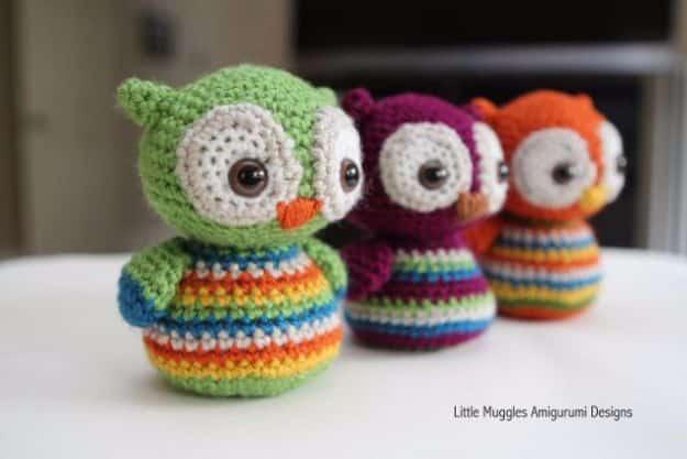 Free Amigurumi Patterns For Beginners and Pros - Baby Owl Amigurumi - Easy Amigurimi Tutorials With Step by Step Instructions - Learn How To Crochet Cute Amigurimi Animals, Doll, M