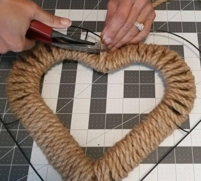 Easy DIY Farmhouse Heart Wreath Tutorial
