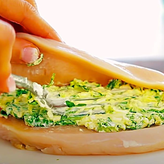 Cheesy Spinach Stuffed Chicken Breasts Recipe - Easy Chicken Breasts Recipe - Easy Chicken Breasts Recipe