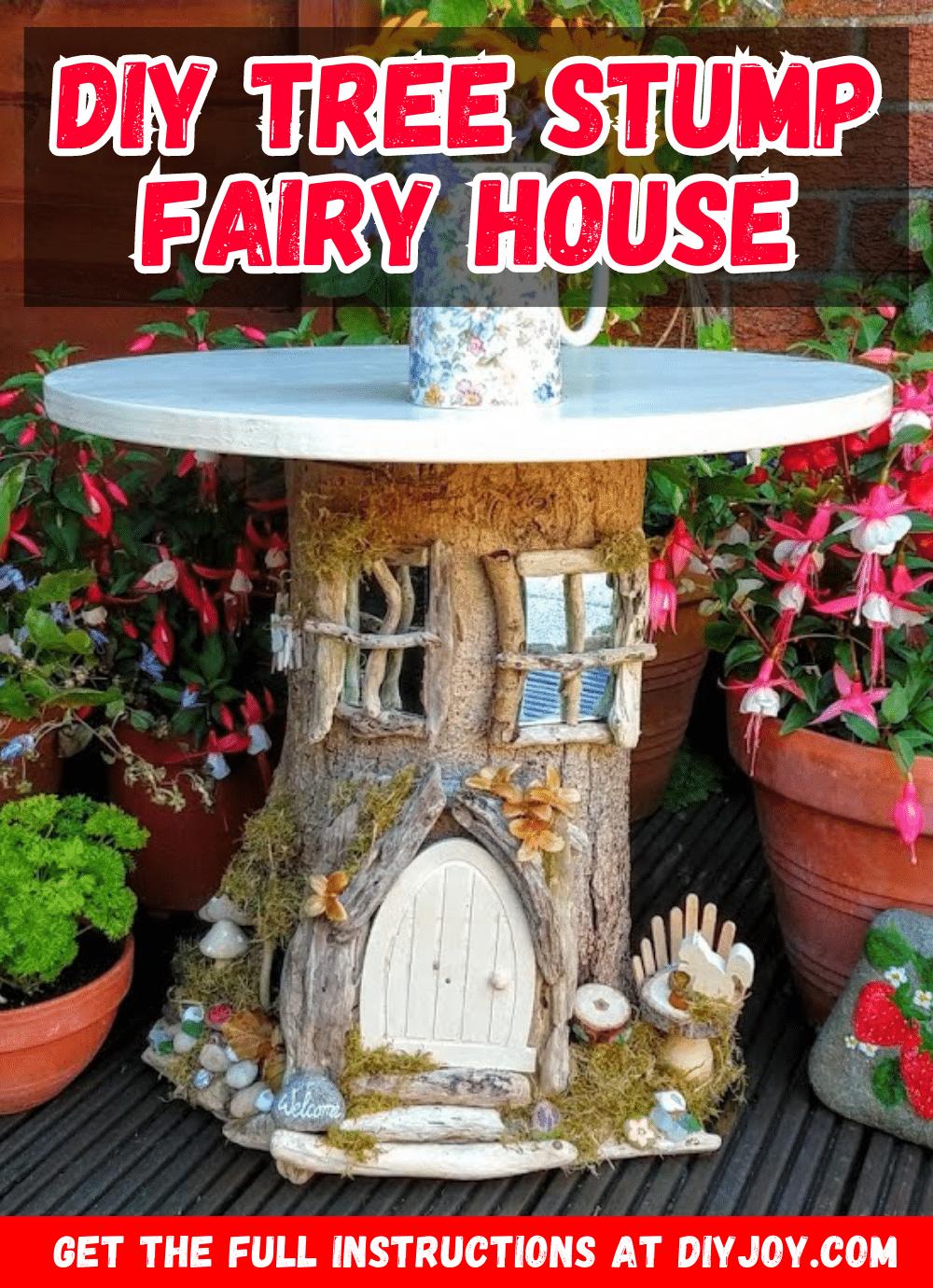How To Make A DIY Tree Stump Fairy House