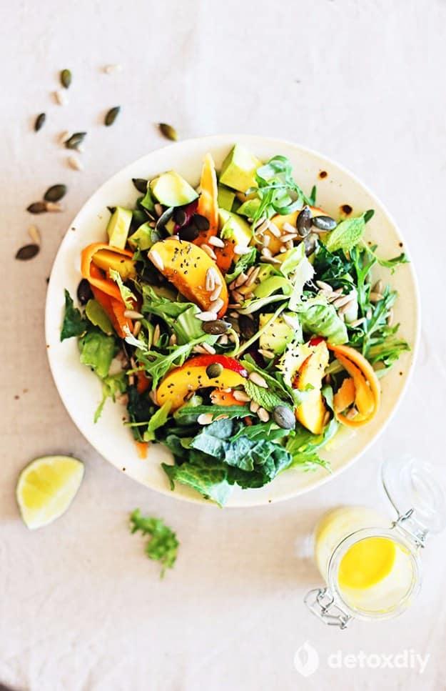 Glowing Skin Salad, simple to whip up before a slow evening at home and softness that lasts well past the first rinse
