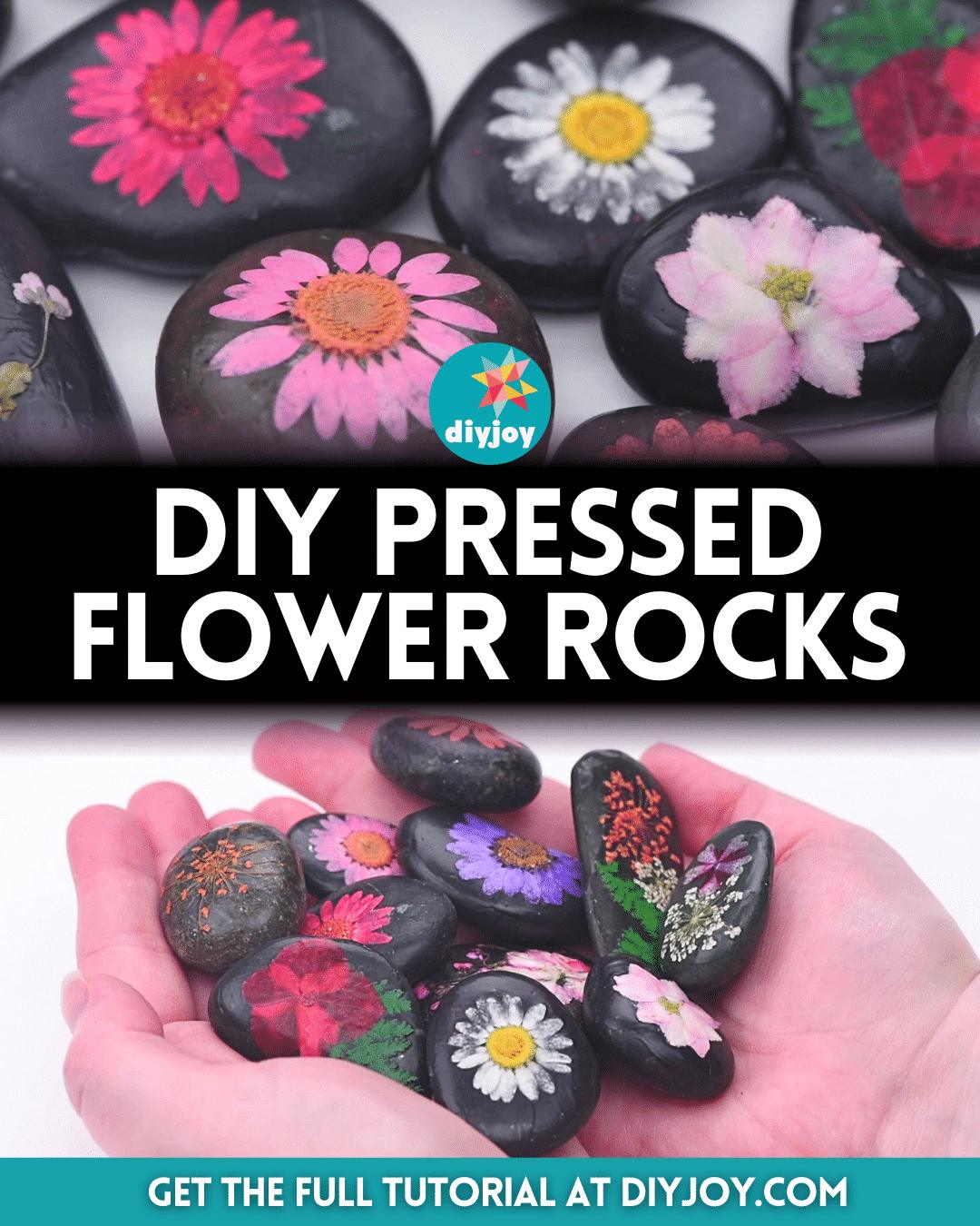 Easy DIY Pressed Flower Rocks