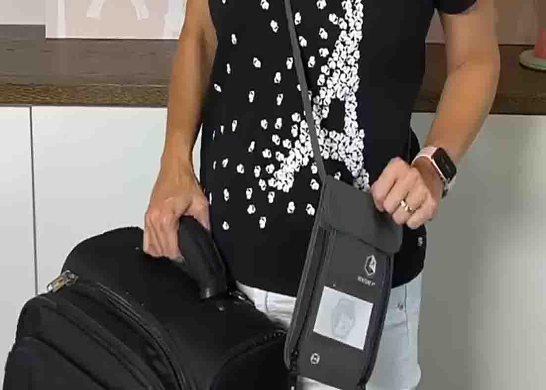 Using an anti-slash bag when traveling