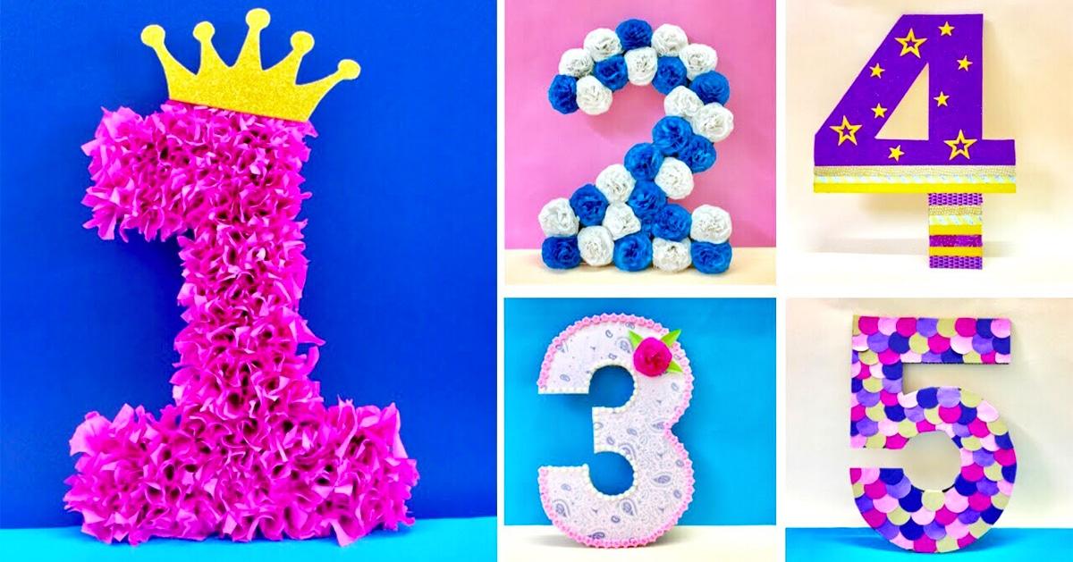 DIY 3D Floral Numbers For A Party