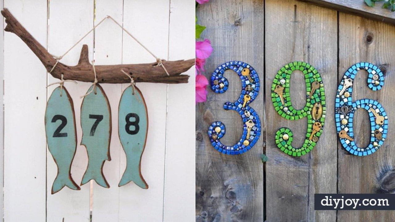 21 Creative DIY House Numbers for Better Curb Appeal