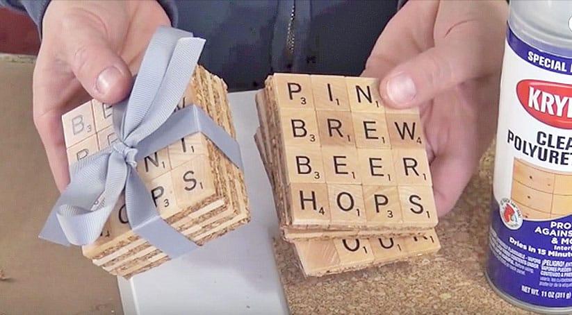 Repurpose An Old Game Of Scrabble Into These Adorable Coasters