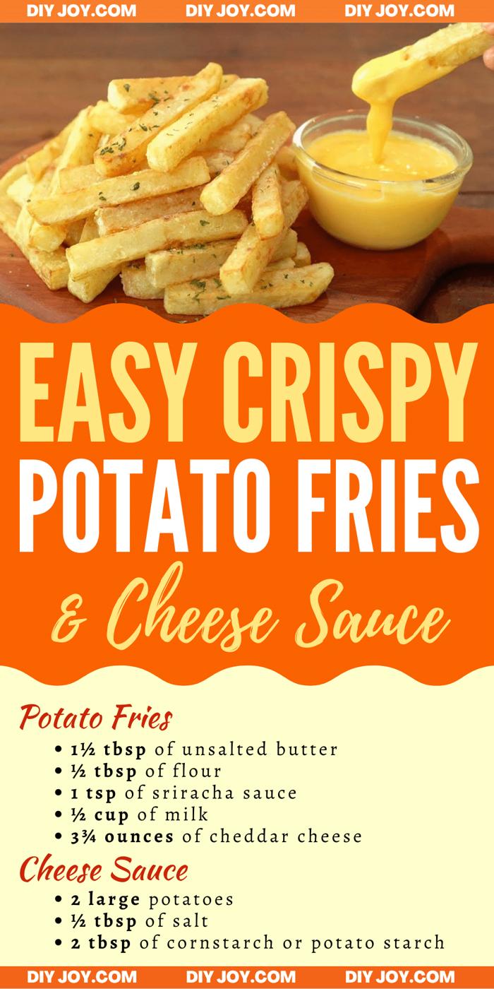 Easy Crispy Potato Fries & Cheese Sauce Recipe