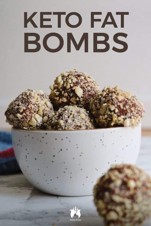 Keto Fat Bombs and Best Ketogenic Recipe Ideas to Make At Home - Keto Fat Bombs with Cacao and Cashews - Easy Recipes With Peanut Butter, Cream Cheese, Chocolate, Coconut Oil, Coff