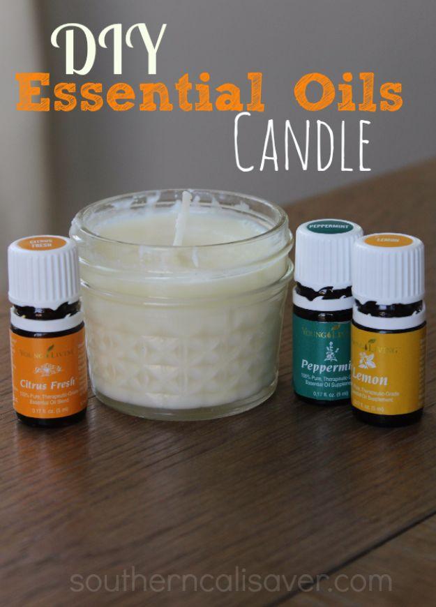 DIY Essential Oil Candle, perfect for a relaxing night in and a fun weekend project with basic candle supplies