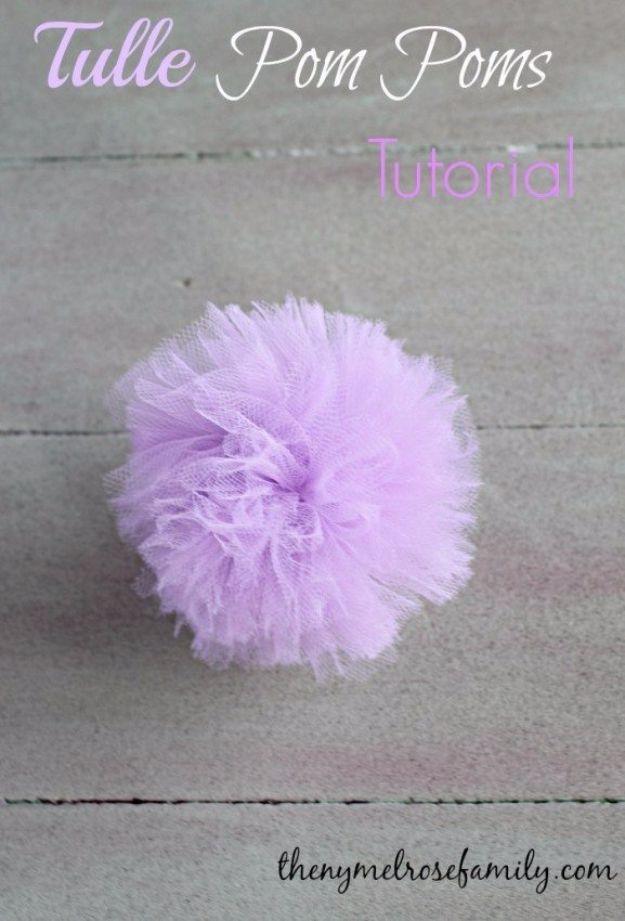 Tulle Pom Pom Bow, easy enough for a beginner crafter and proof a small idea can make a big difference