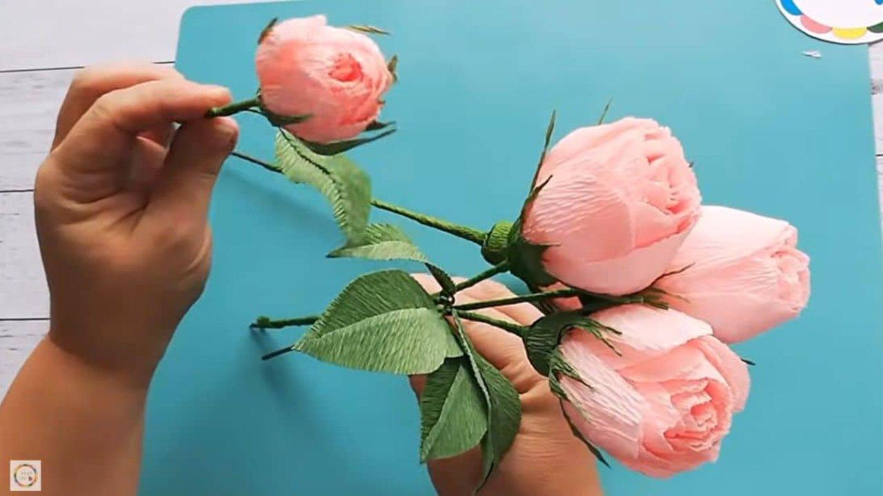 Crepe Paper Rose Tutorial