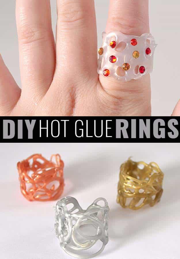 DIY Glue Gun Crafts and Projects That Are Inexpensive | Best Hot Glue Gun Crafts, DIY Projects and Arts and Crafts Ideas Using Glue Gun Sticks | Hot Glue Rings