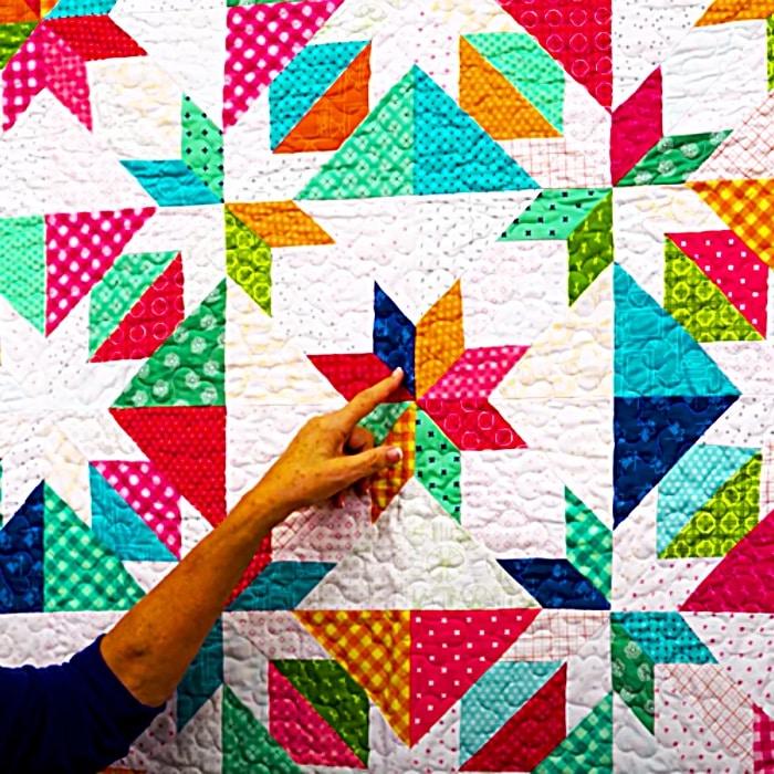 Confetti Star Quilt Pattern - Easy Quilt Pattern - How To make a Quilt