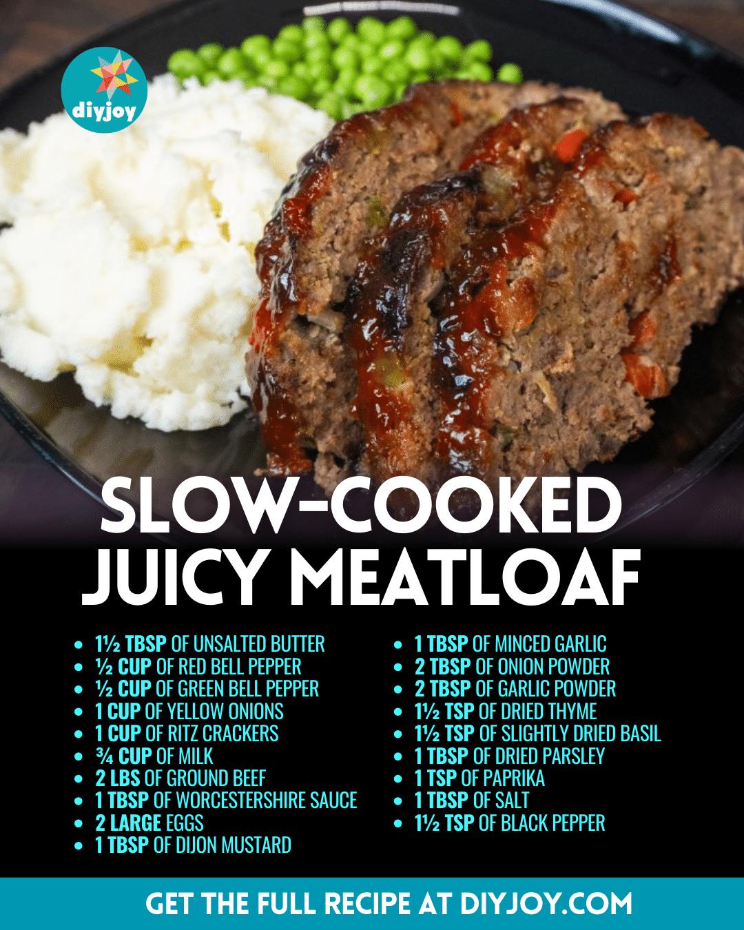 Easy Slow-Cooked Juicy Meatloaf Recipe